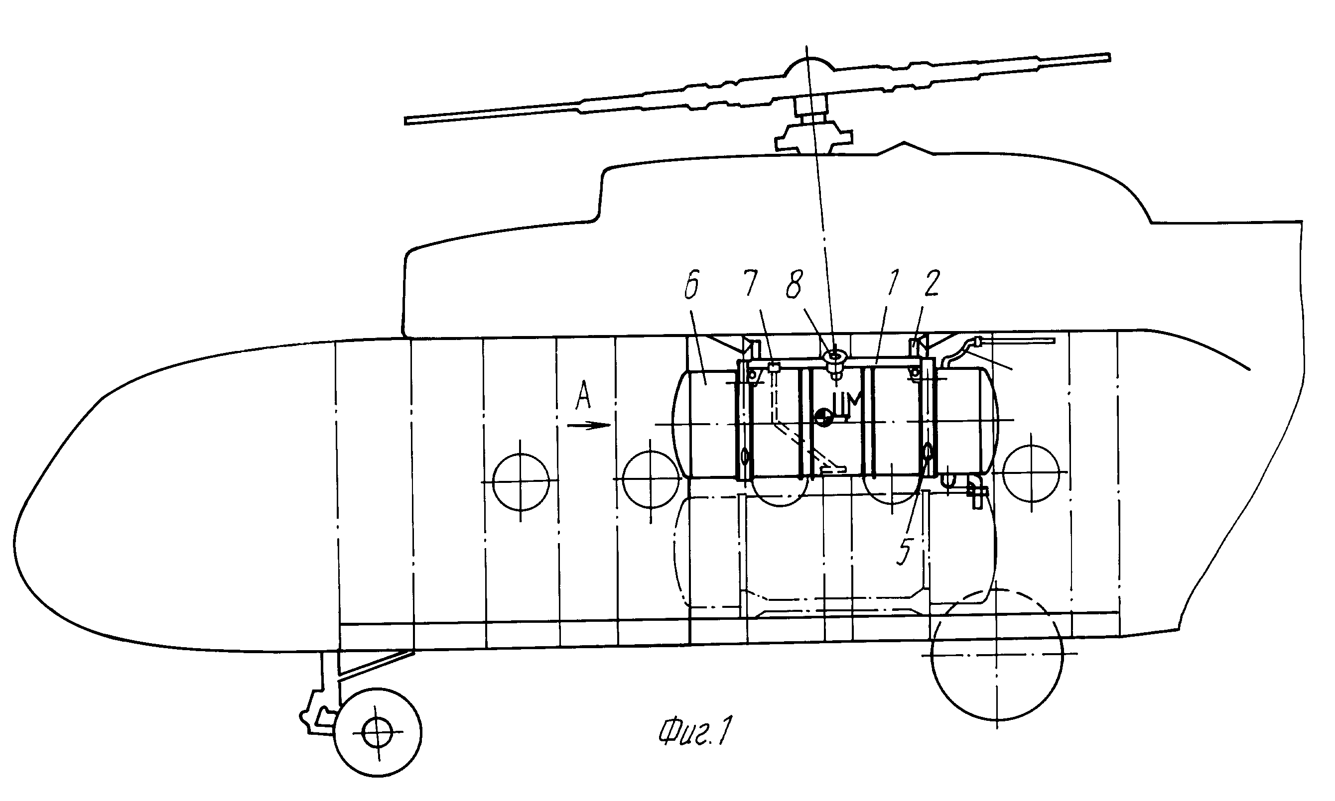 УСТАНОВКА ВНУТРИФЮЗЕЛЯЖНАЯ СЪЕМНЫХ ТОПЛИВНЫХ БАКОВ ВЕРТОЛЕТА. Патент ...