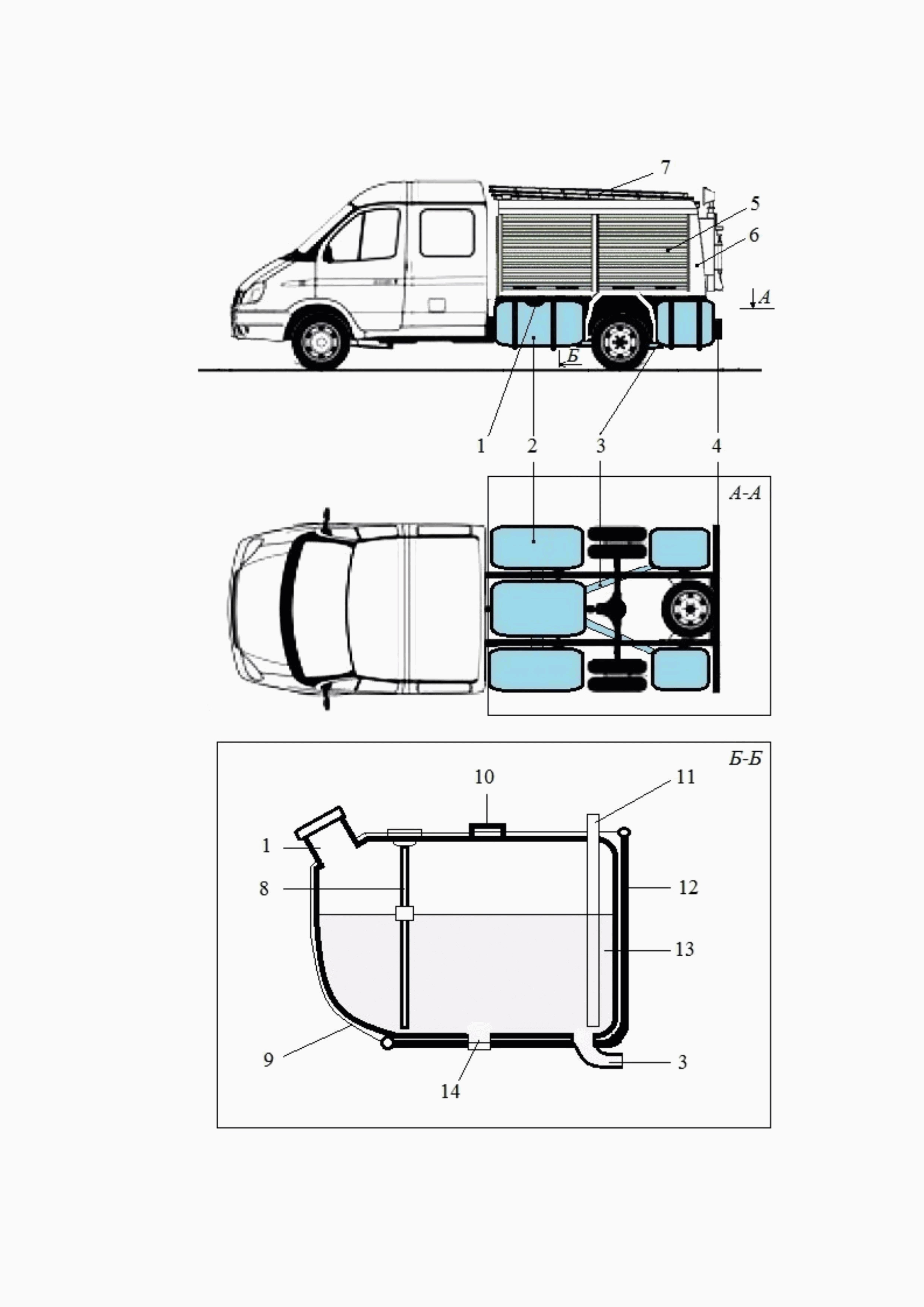 Компоновочная схема пожарной автоцистерны. Патент № RU 2733352 МПК  A62C27/00 | Биржа патентов - Московский инновационный кластер