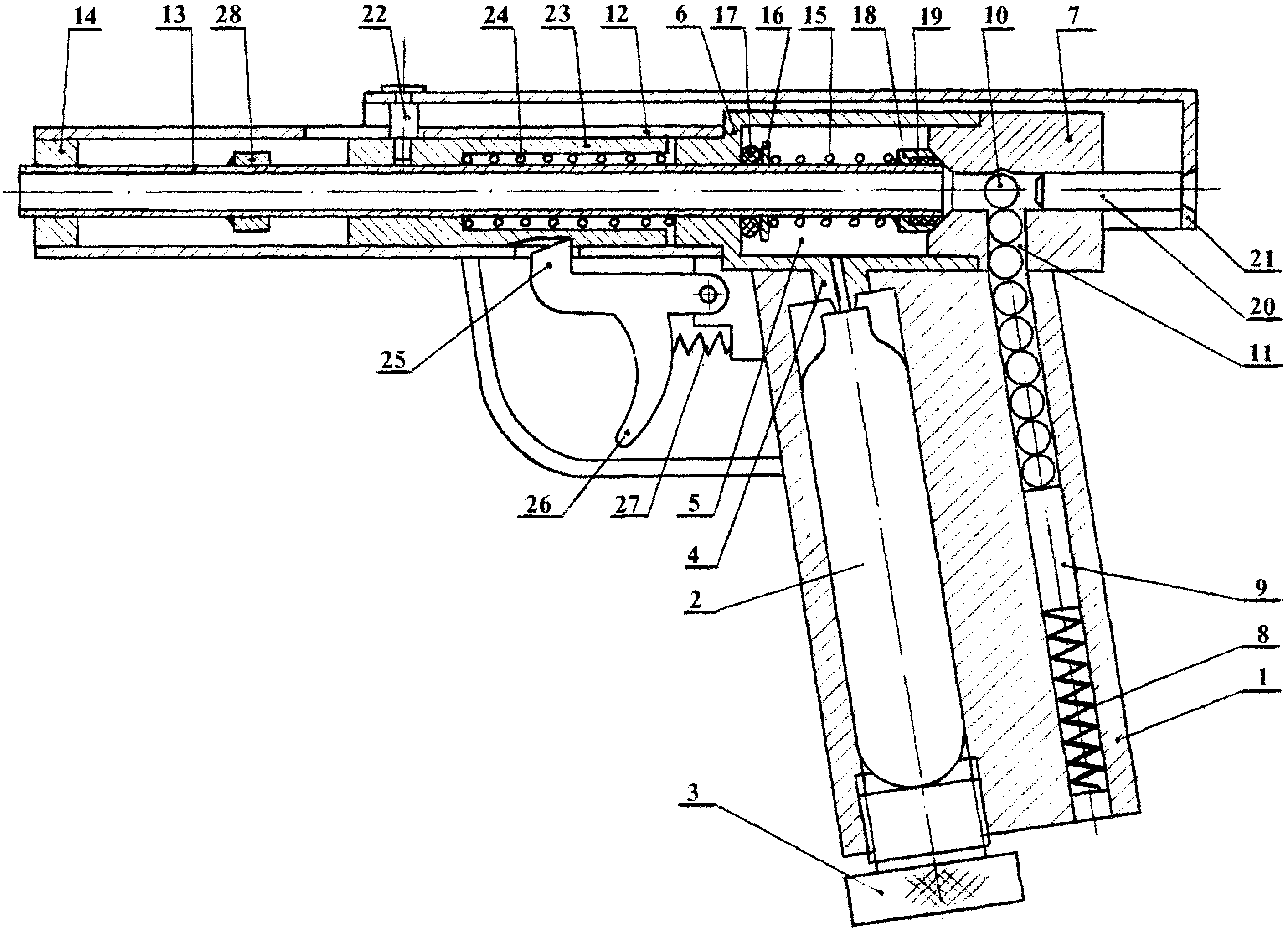 Принцип работы пневматического устройства. Газобаллонная винтовка пневматика чертежи. Пружинно поршневая пневматика чертеж. Устройство клапана со2 пневматики.