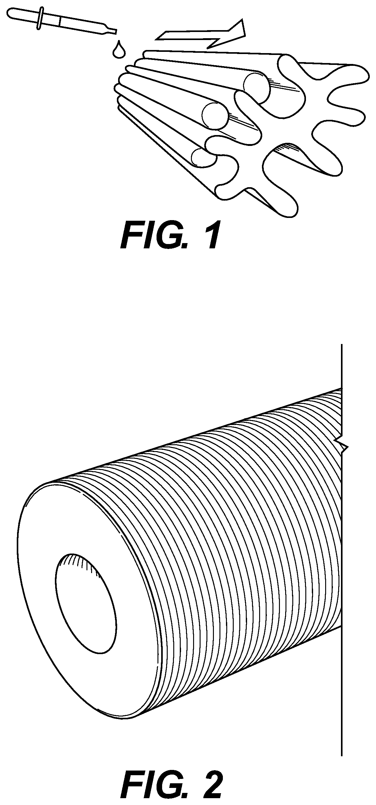 Longitudinal view of polyester/INOX yarn